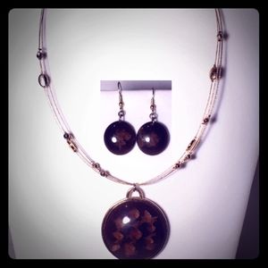Lucite Necklace Earring Set